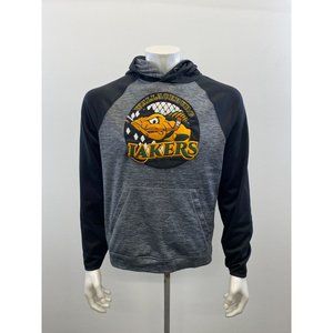 Wallaceburg Lakers Men's Hoodie Size Small Gray Black Long Sleeve Polyester